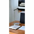 Homeroots Brushed Steel Metal LED Desk Lamp6 x 8 x 16.5 in. 372528